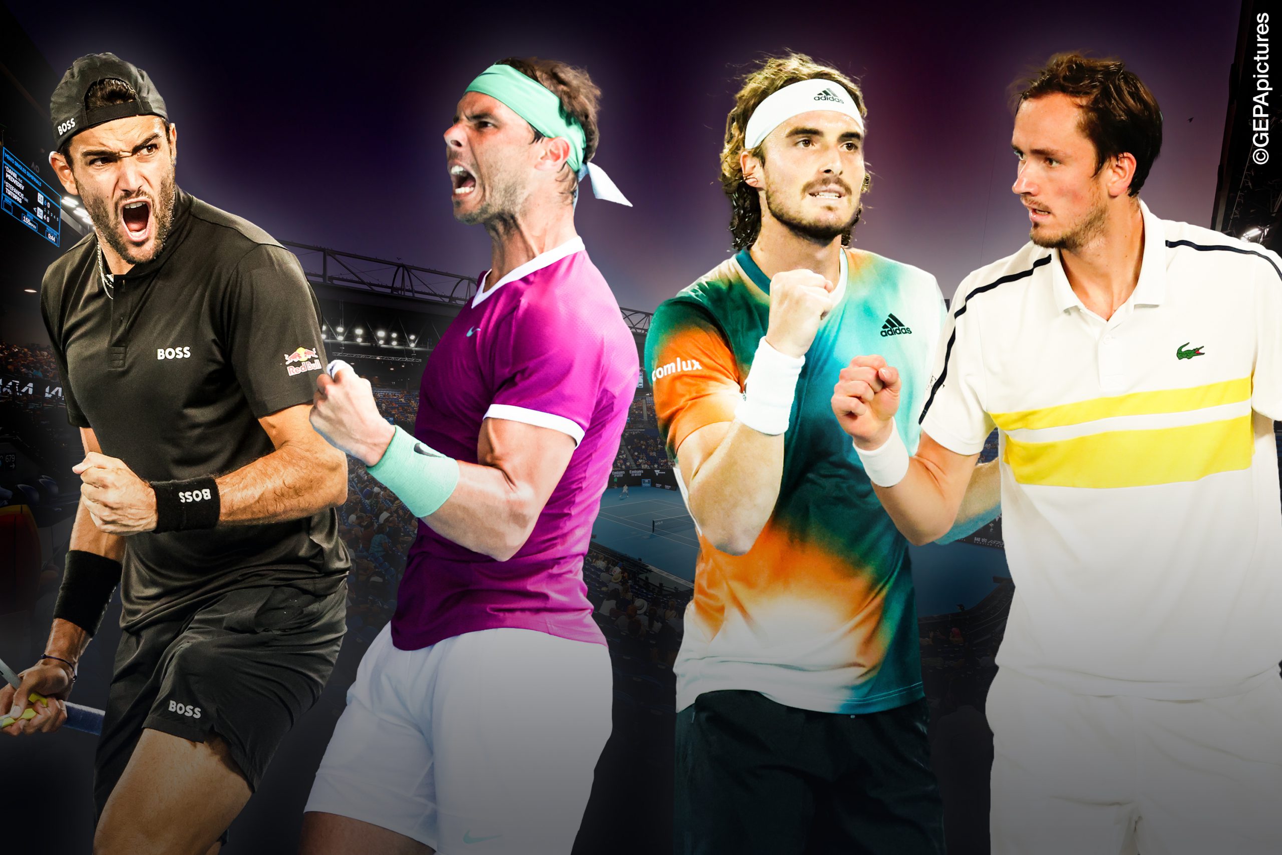 Australian Open Halbfinale: Berrettini gegen Nadal und Tsitsipas gegen Medvedev bei ServusTV