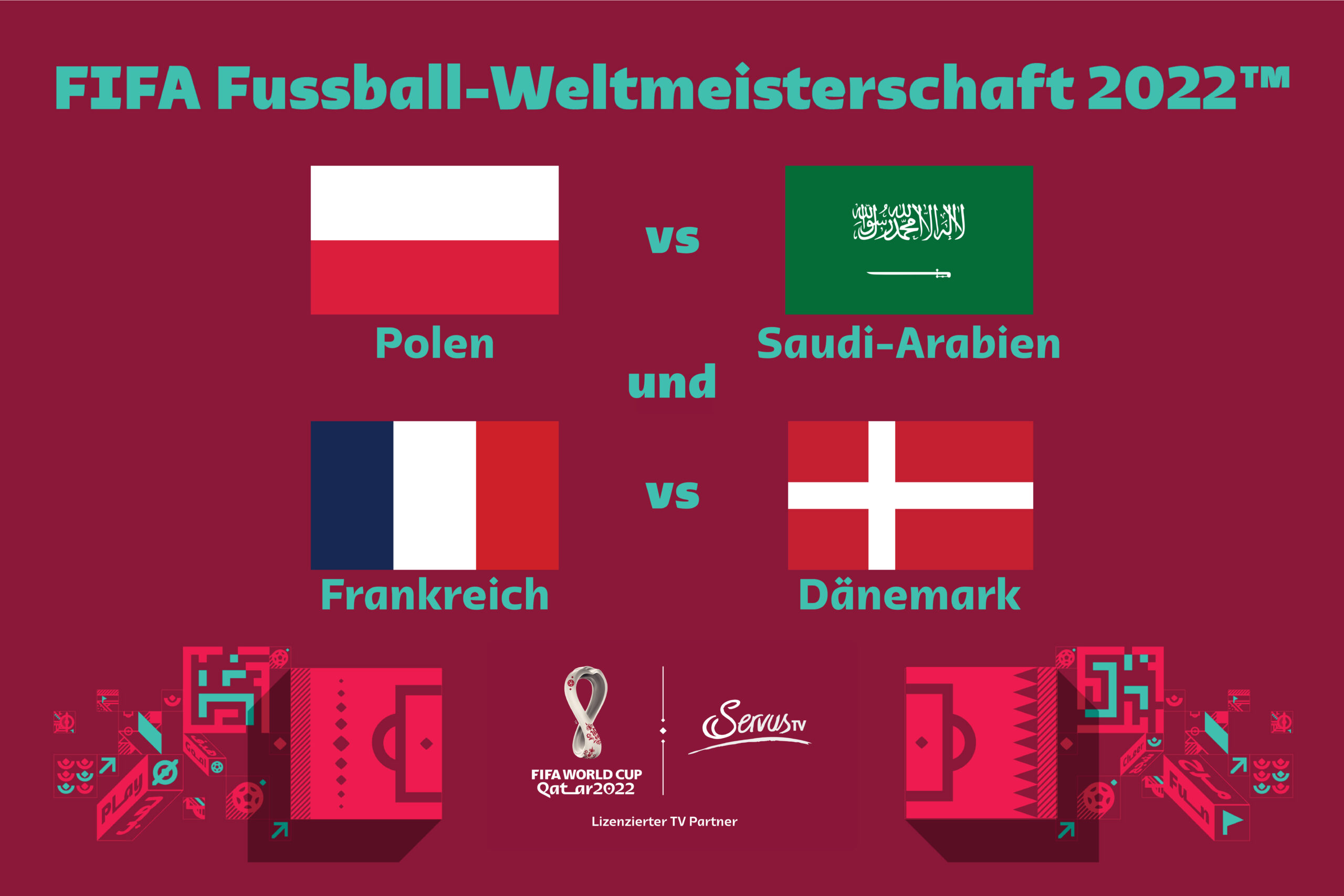FIFA Fussball-Weltmeisterschaft: Polen - Saudi-Arabien und Frankreich - Dänemark