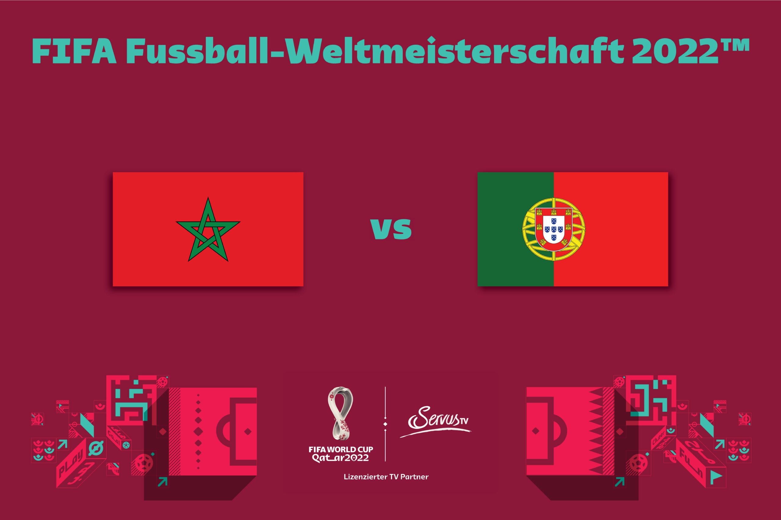 FIFA Fussball-Weltmeisterschaft: Marokko vs Portugal