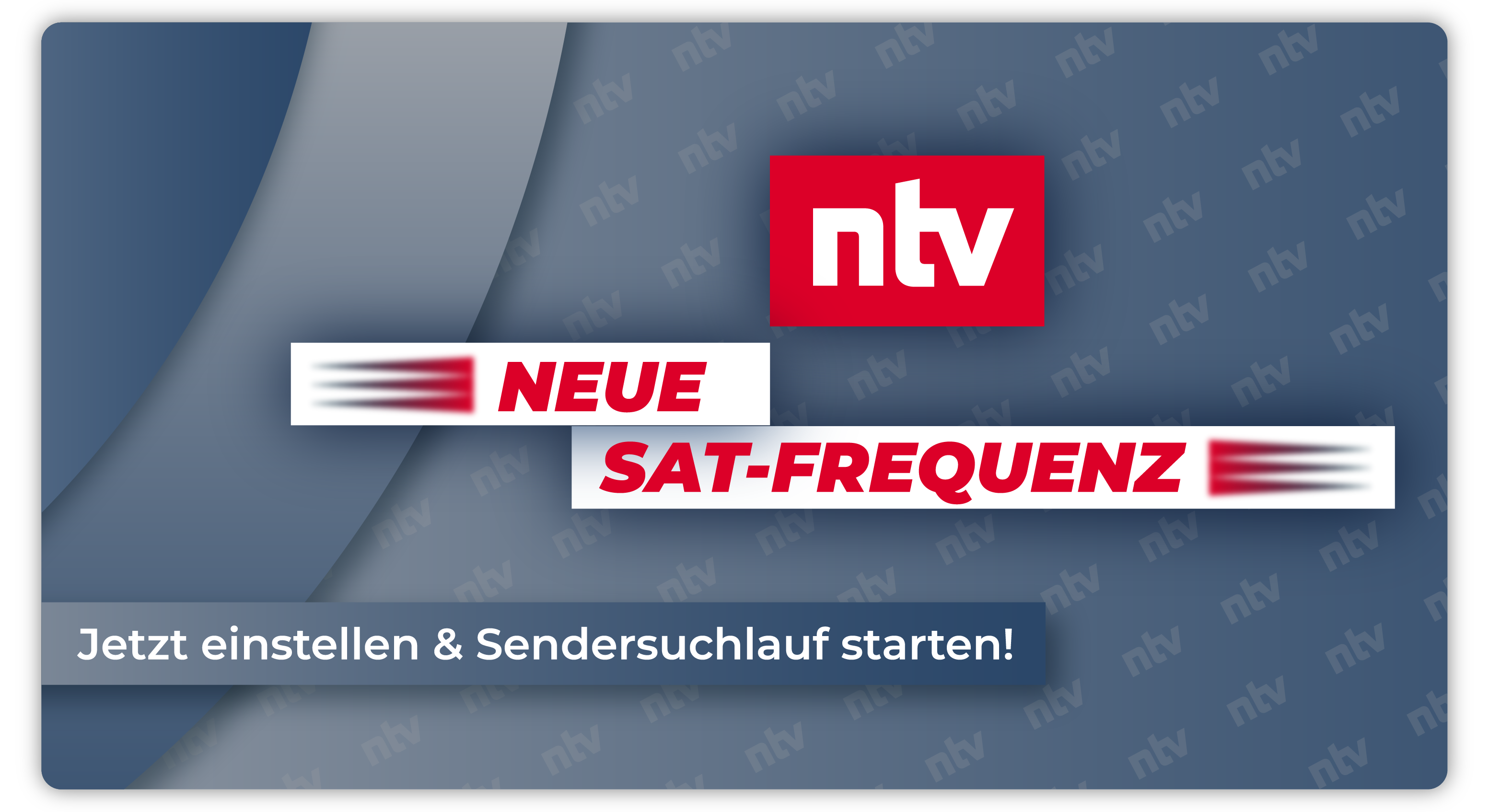 ntv Logo mit Grafik NEUE FREQUENZ