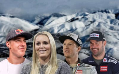 Franjo von Allmen, Vincent Kriechmayr und Lindsey Vonn